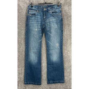 Cruel Girl Jeans Womens 3 Blue Slim Rosalie Actual 28X31 Bootcut Whiskering